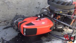 ORIO CANAVESE – Trattore ribaltato, ferito il conducente (FOTO E VIDEO)