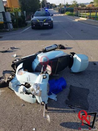QUASSOLO – Incidente in via San Rocco; coinvolto uno scooter (FOTO)