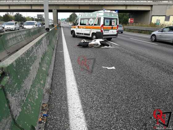 Collegno incidente auto moto tangenziale 2