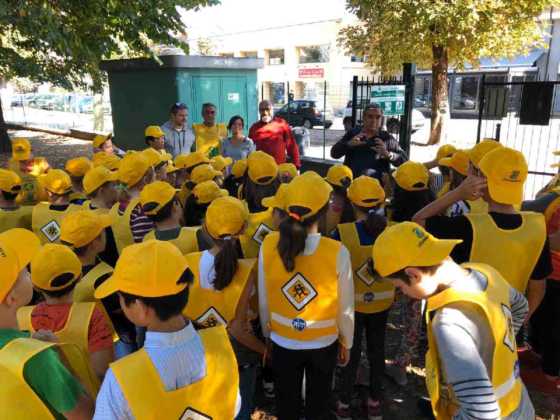 CUORGNÈ – I ragazzi delle quinte elementari hanno pulito il parco giochi