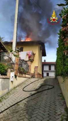 Verrua savoia incendio tetto
