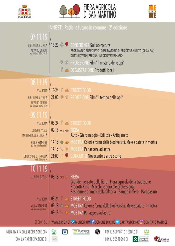 CIRIÈ - Fiera Agricola di San Martino 2019: Agricoltura, enogastronomia, Mercato della Fiera: eventi e conferenze all’insegna della tradizione e della cultura del territorio 1 CIRIÈ - Fiera Agricola di San Martino 2019: Agricoltura, enogastronomia, Mercato della Fiera: eventi e conferenze all’insegna della tradizione e della cultura del territorio
