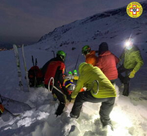TRAVERSELLA  – Intervento del Soccorso Alpino a Monte Lion