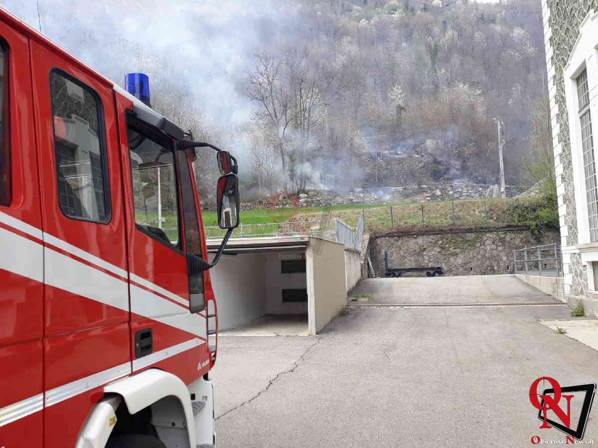 LOCANA – Incendio boschivo in frazione Rosone (FOTO)