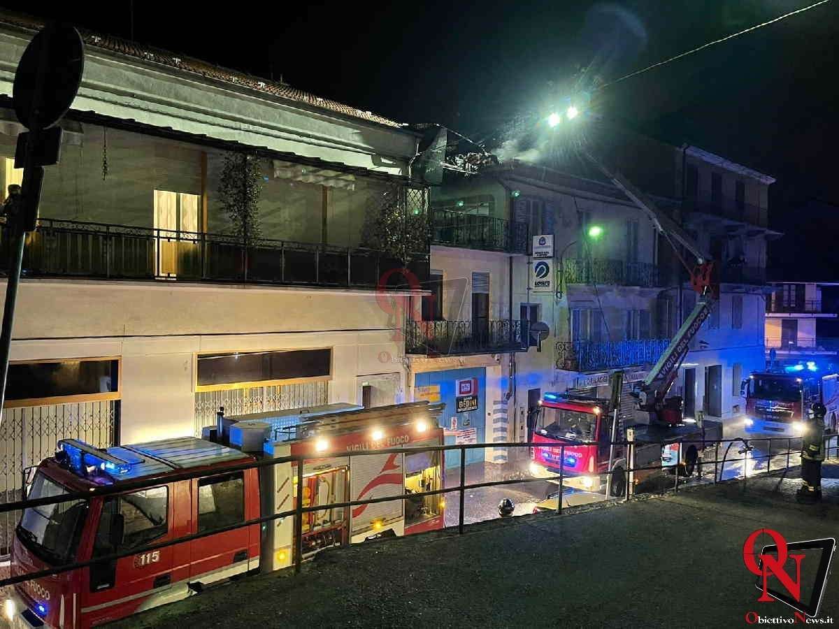 CUORGNÈ – Incendio tetto in via Trieste (FOTO)