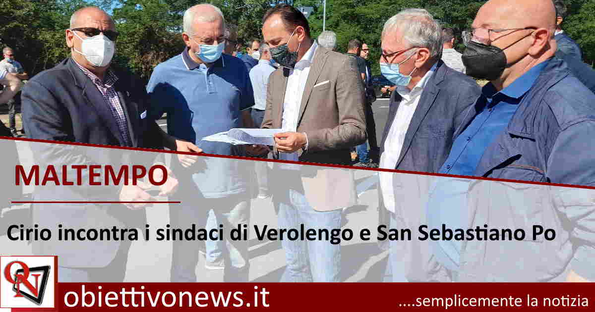 MALTEMPO - Cirio incontra i sindaci di Verolengo e San Sebastiano Po - Vimarsana News