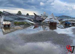 VEROLENGO –  Violenta grandinata con raffiche di vento devasta i campi (FOTO)