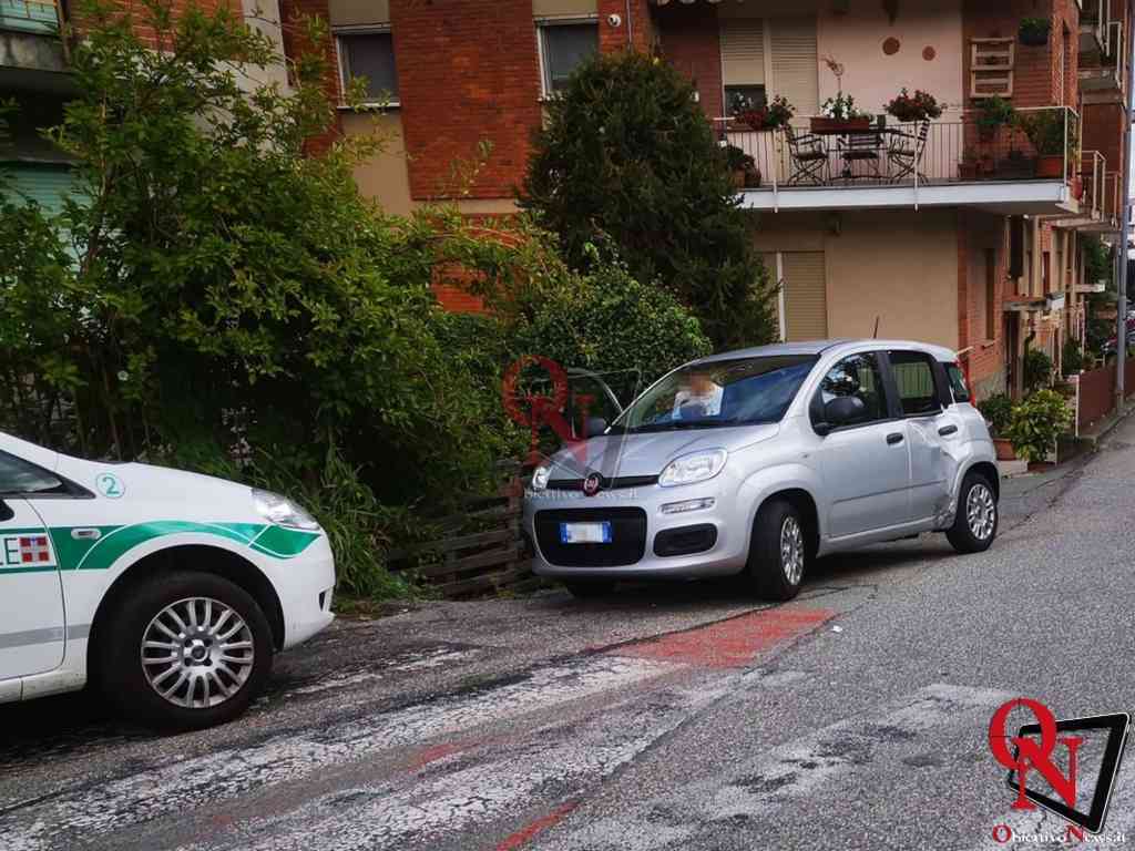 CUORGNÈ – Incidente in via San Rocco, ferito un giovane alla guida di una moto (FOTO)