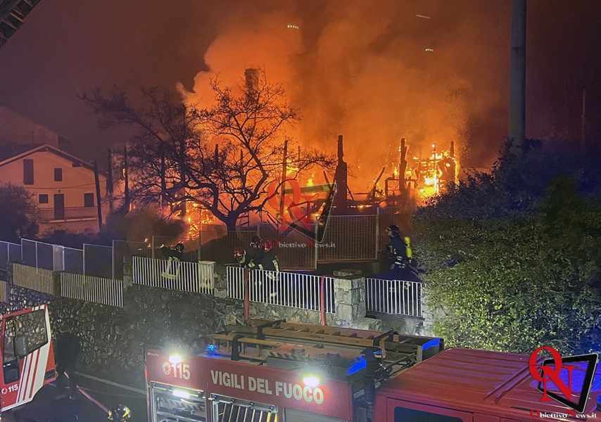 IVREA - Villetta in via Miniere distrutta da un incendio (FOTO e VIDEO)