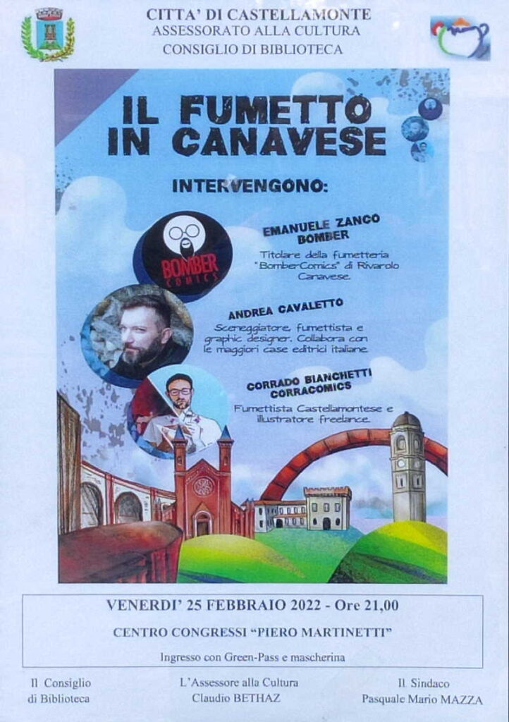CASTELLAMONTE – Venerdì 25 febbraio, appuntamento con “Il Fumetto in Canavese” (VIDEO)