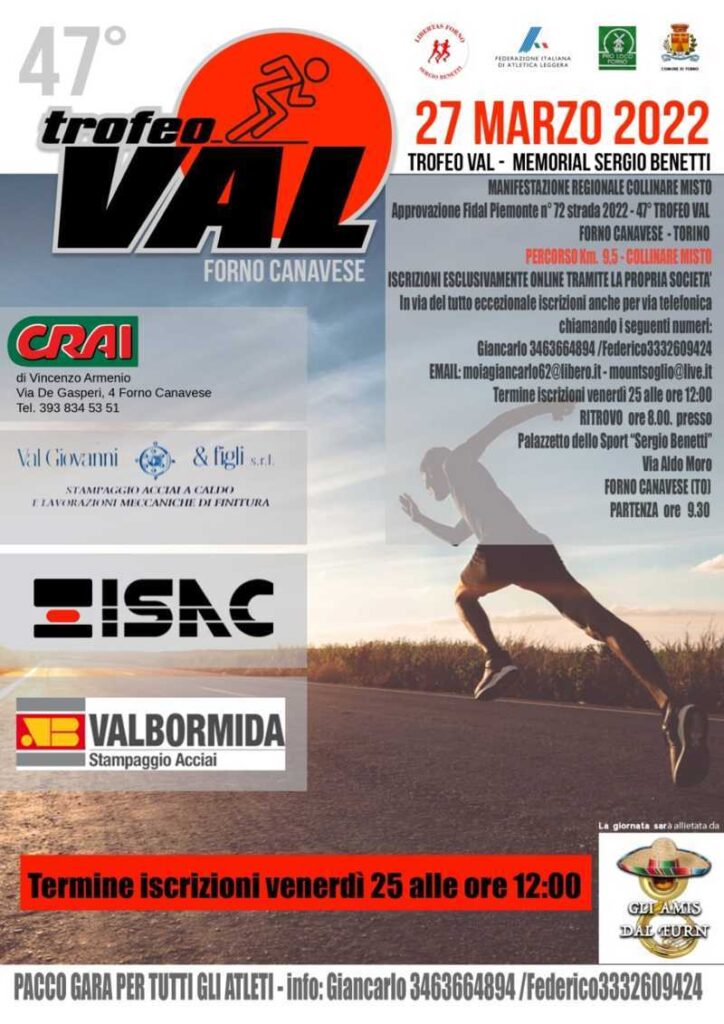 FORNO - Al via il 47° "Trofeo Val - Memorial Sergio Benetti" 1 FORNO - Al via il 47° "Trofeo Val - Memorial Sergio Benetti"