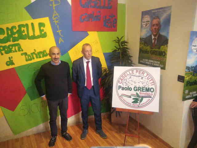 CASELLE - Paolo Gremo presenta il suo simbolo e apre la campagna elettorale 1 CASELLE - Paolo Gremo presenta il suo simbolo e apre la campagna elettorale