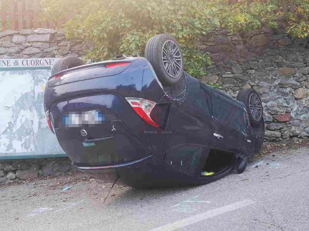 CUORGNÈ – Incidente in frazione Priacco, due feriti lievi (FOTO)