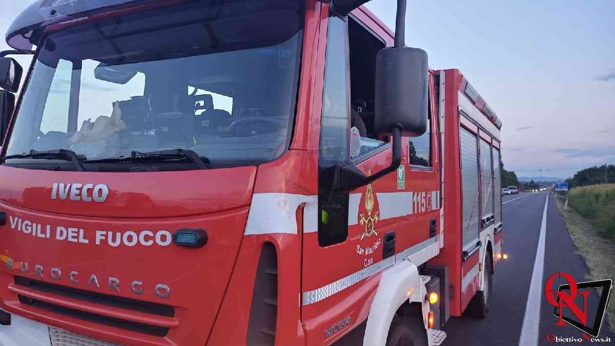 BOSCONERO - 460: auto esce di strada e si ribalta nel campo (FOTO E VIDEO)