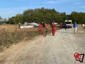 MAZZÉ – Precipita un ultraleggero, due feriti