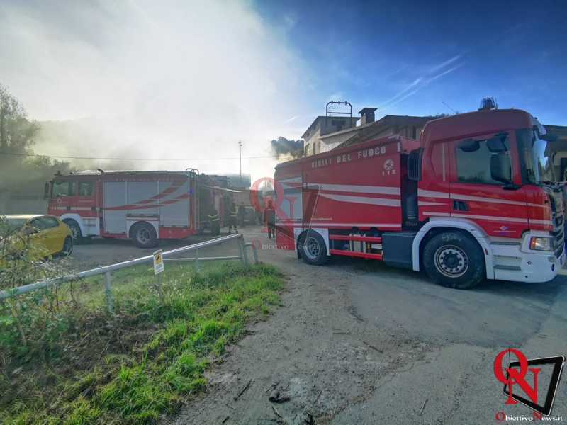 SAN COLOMBANO BELMONTE – Incendio in una falegnameria di via del Colle (FOTO E VIDEO)