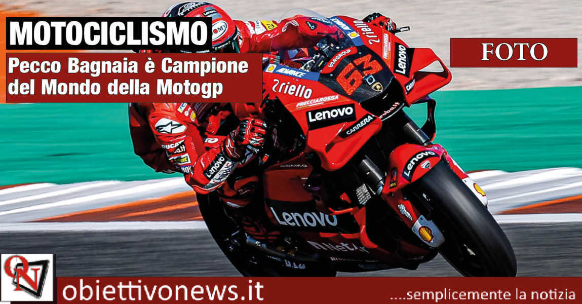 MOTOCICLISMO - Pecco Bagnaia è Campione del Mondo della Motogp
