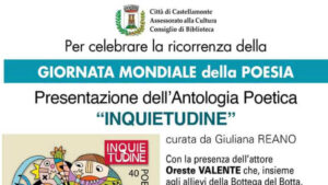 CASTELLAMONTE – Si celebra la “Giornata Mondiale della Poesia”