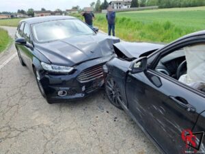 CICONIO / LUSIGLIÈ – Scontro frontale tra due vetture sulla Sp41 (FOTO)