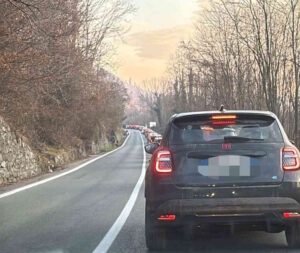 STRAMBINELLO – Lavori in corso: lunghe code e disagi sulla Pedemontana (FOTO)