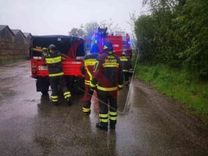 VALPERGA – Cantina allagata in Strada Borelli