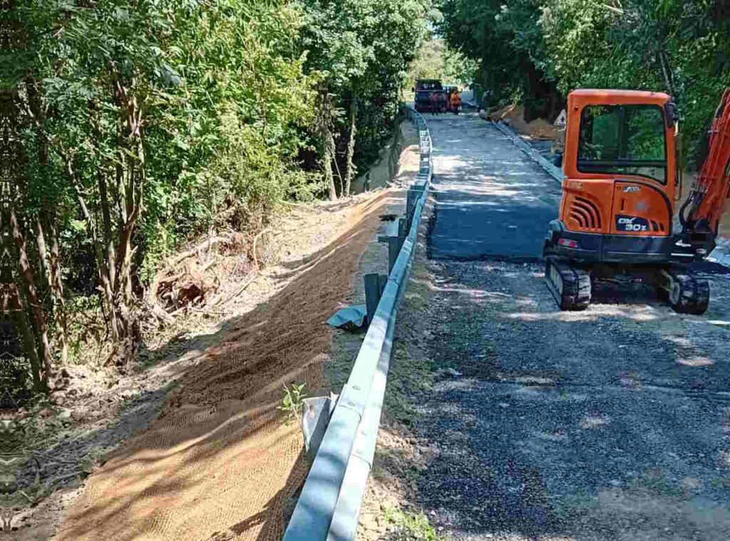 CASTAGNETO PO – Terminato il ripristino, riapre la Provinciale 103 (FOTO) 2 castagneto po provinciale 103 1