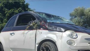 OZEGNA – Auto ribaltata, ferita 31enne di Rivarolo Canavese (FOTO)