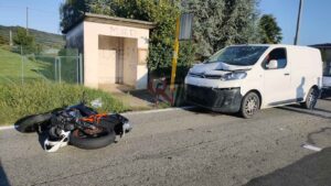 BAIRO / AGLIE’  – Altro incidente che coinvolge una moto, sulla sulla Sp41 (FOTO E VIDEO)