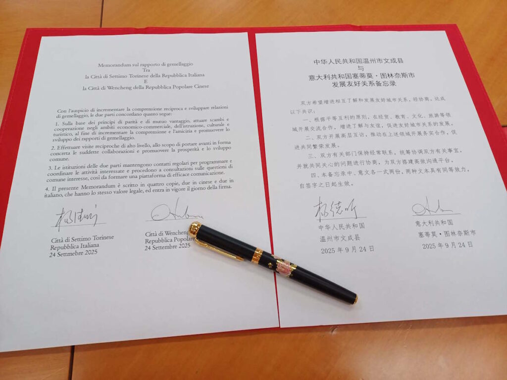 gemellaggio castellamonte settimo wenzhou