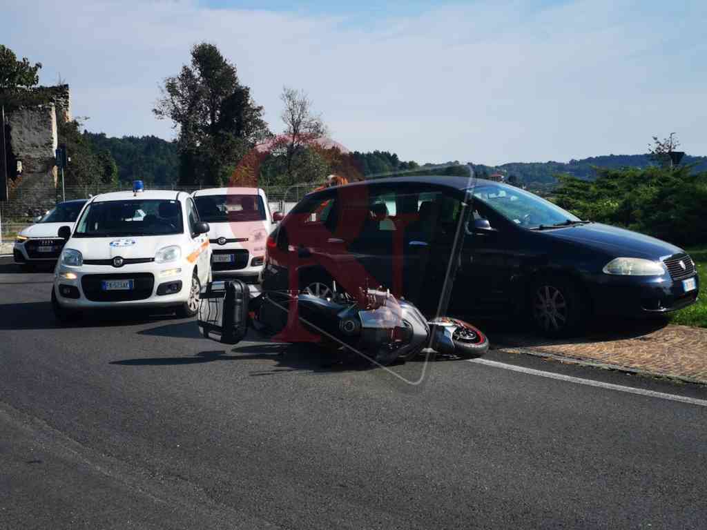 cuorgnè incidente auto e moto