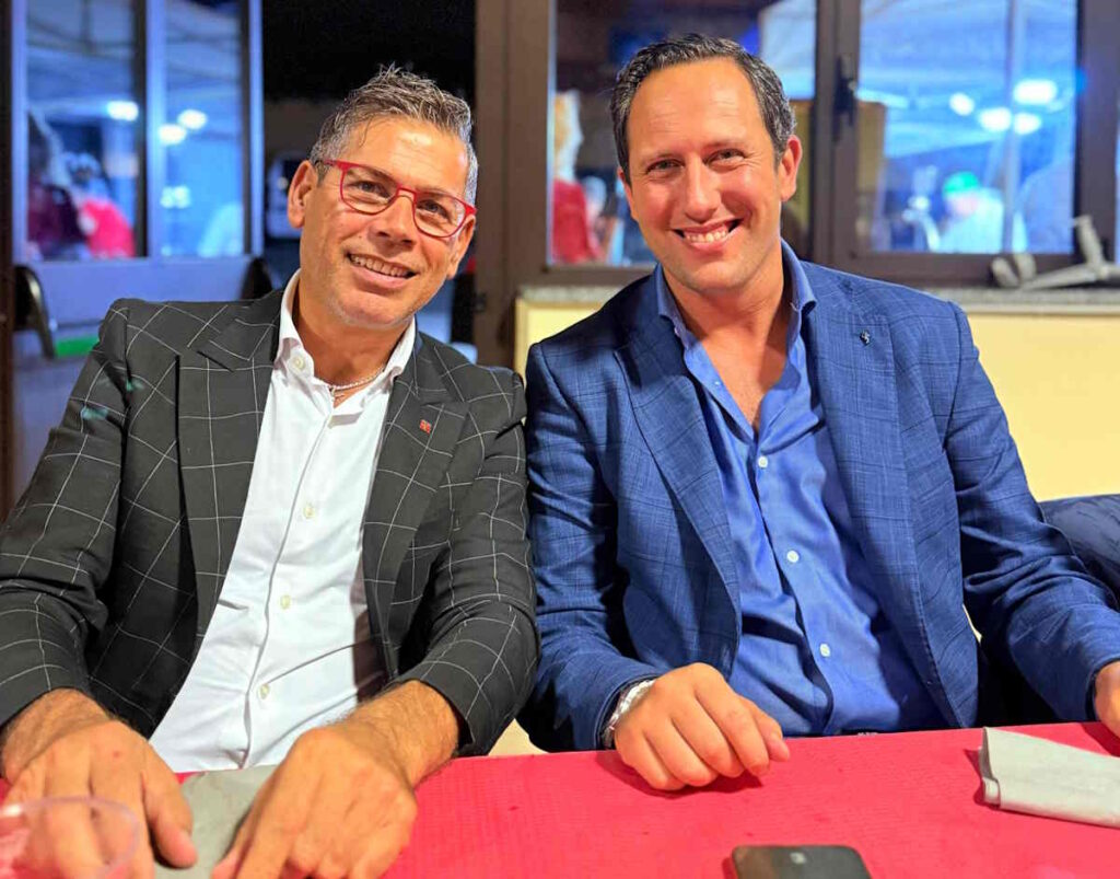 bartoli al tavolo a giaveno per la paella