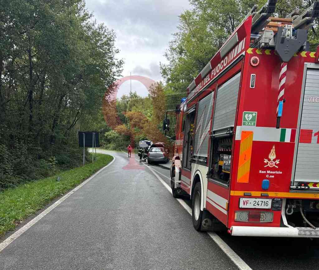 vvf a nole sulla sp di rivara per l'incidente