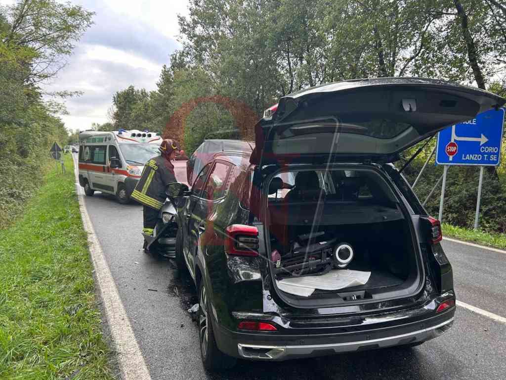 messe in sicurezza le vetture coinvolte nell'incidente a nole sulla sp di rivara