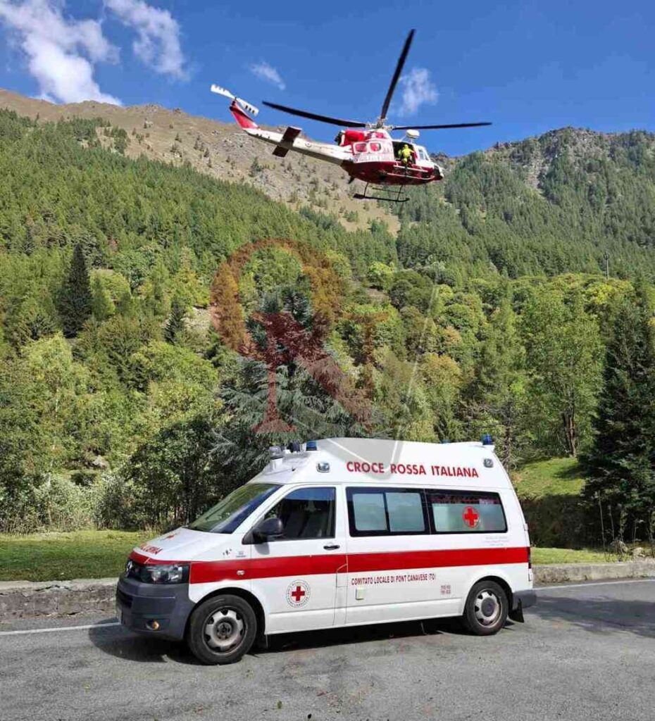 salvato un uomo in acqua a campiglia soana frazione di valprato soana
