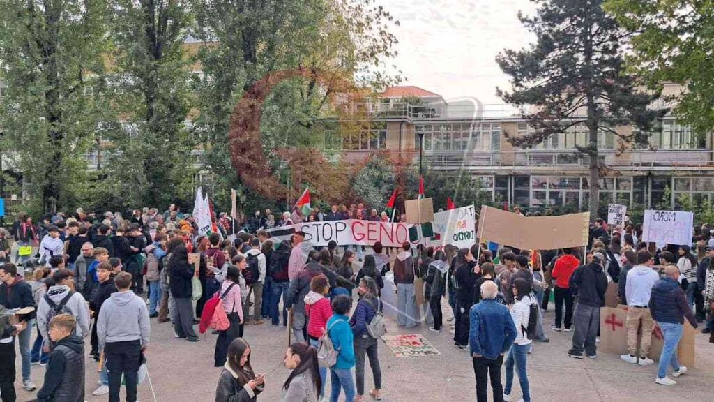 ritrovo manifestazione pro palestina a rivarolo canavese allo spazio elementare