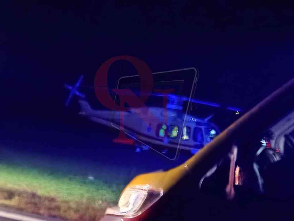 Grosso frontale su sp22 eli e ambulanza