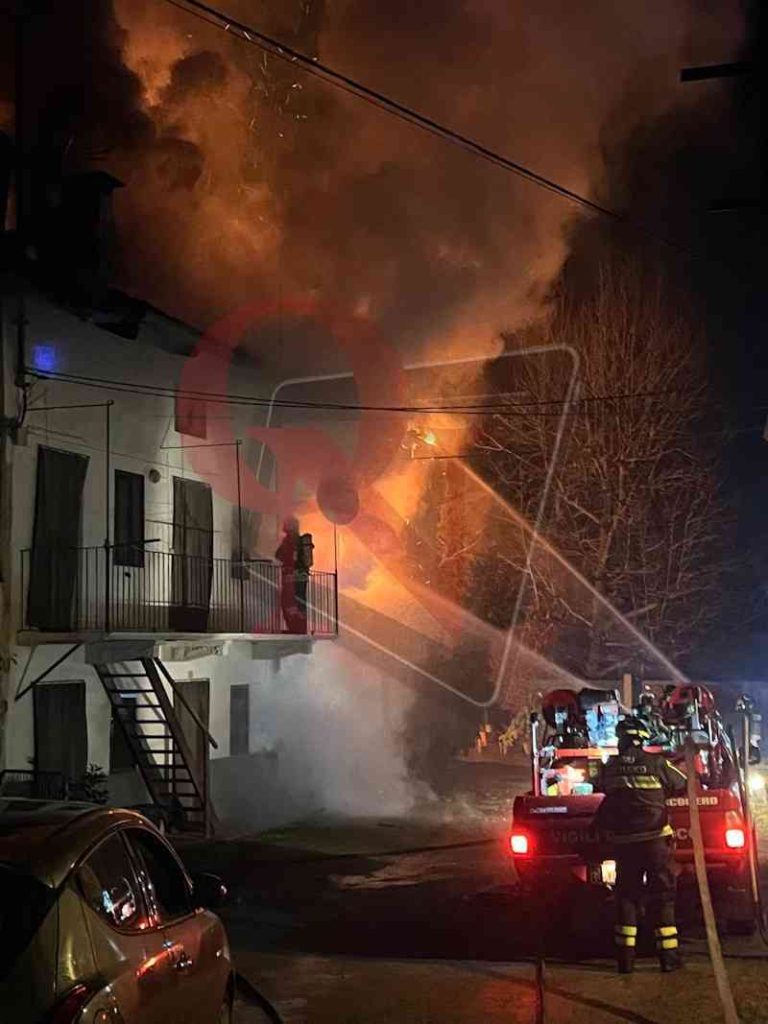 rivara incendio abitazione a prime foglie