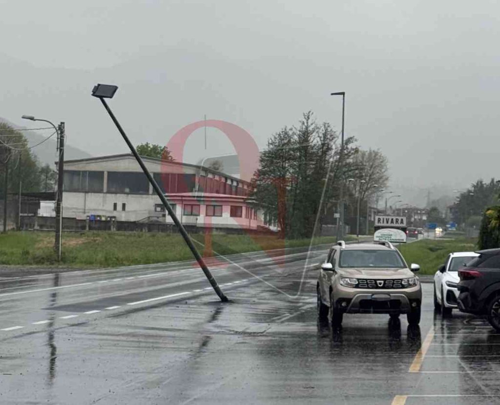 busano rivara palo pericolante