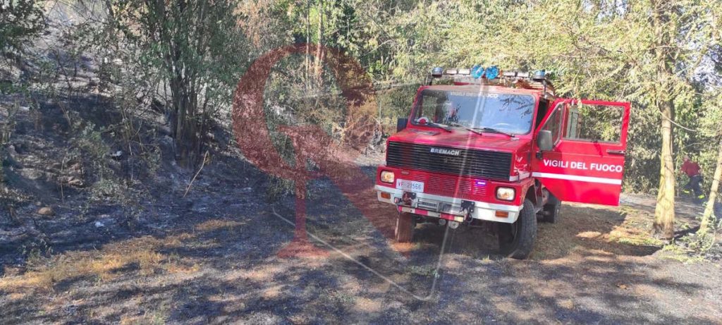 candia canavese incendio boschivo verso barone canavese