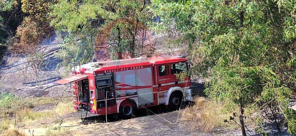 strambino incendio boschivo