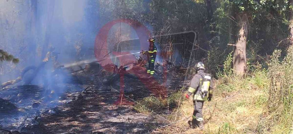 strambino incendio boschivo