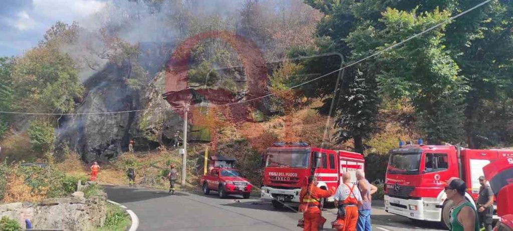 pont canavese frassinetto incendio boschivo