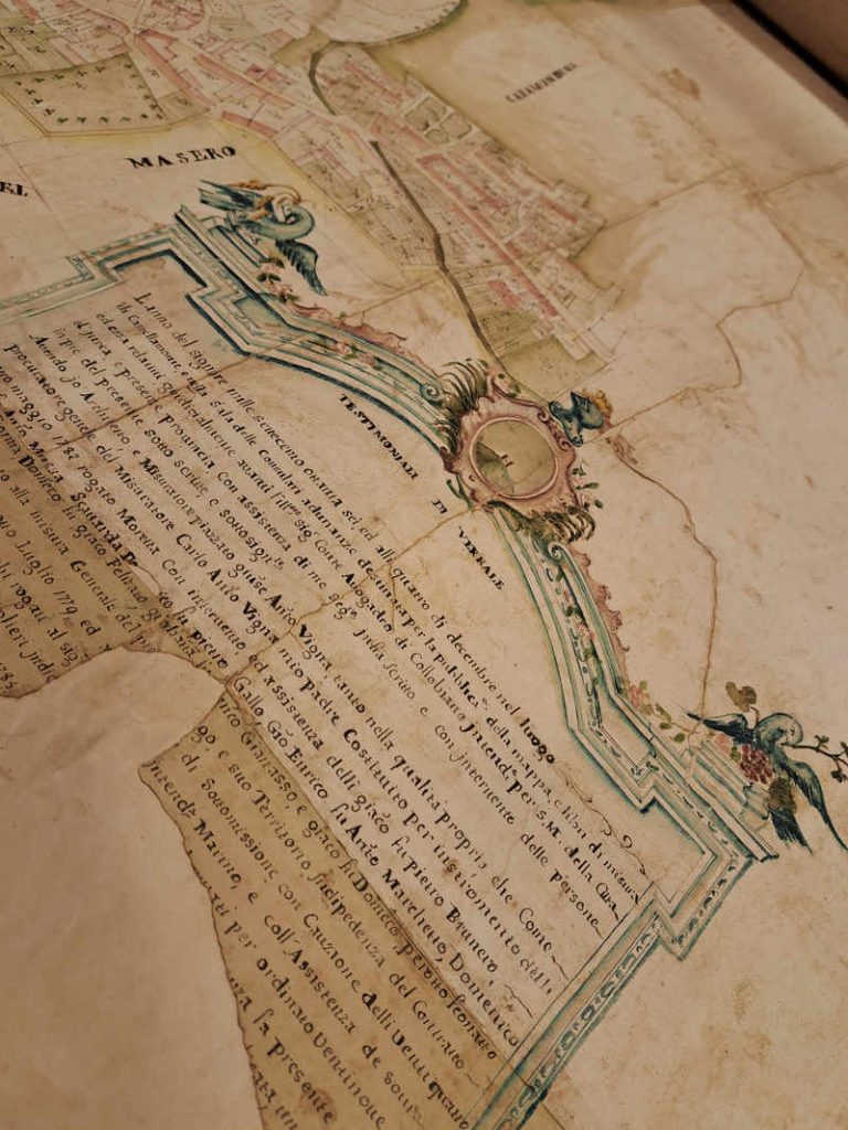 castellamonte mappa al centro restauro a La Venaria