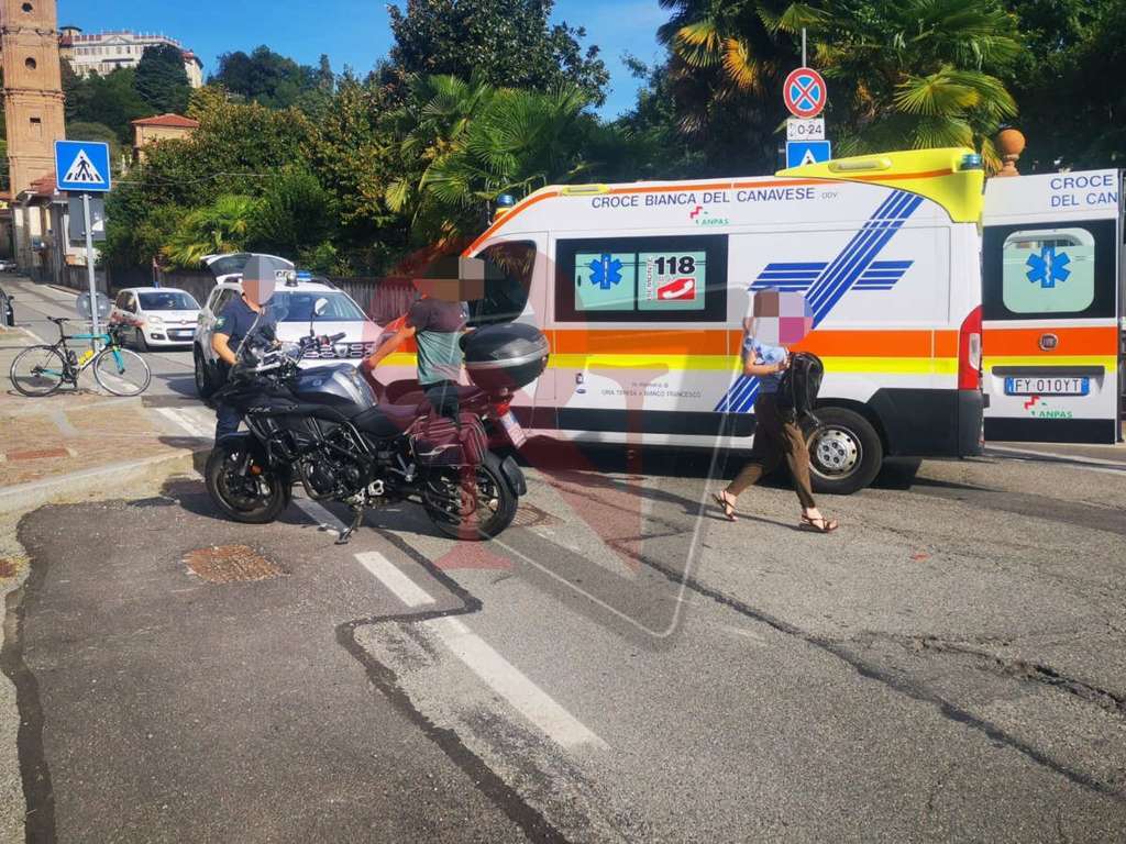 valperga incidente moto auto