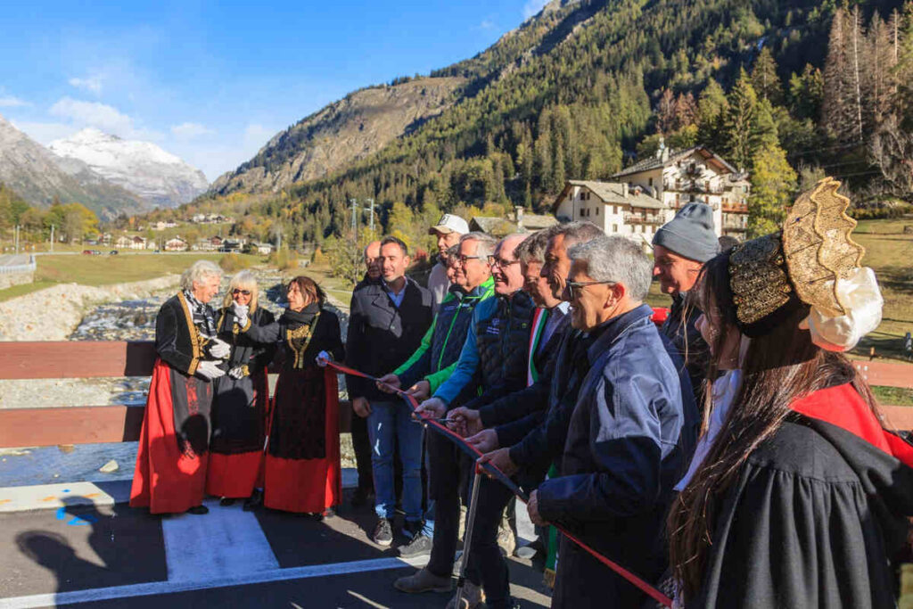 Gressoney-Saint-Jean inaugurazione nuovo ponte