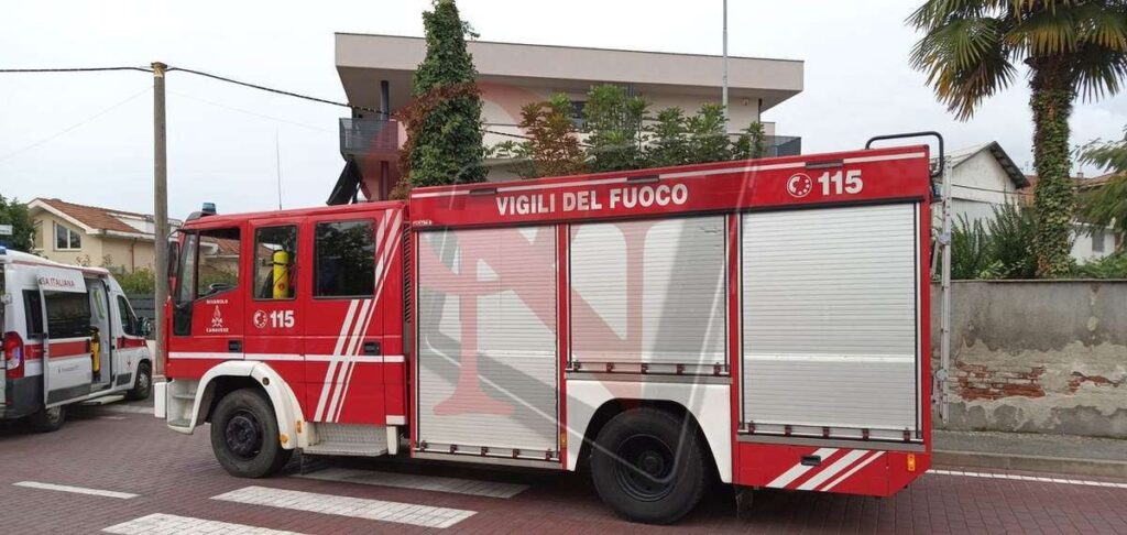 rivarolo canavese ciclista a terra in via merlo
