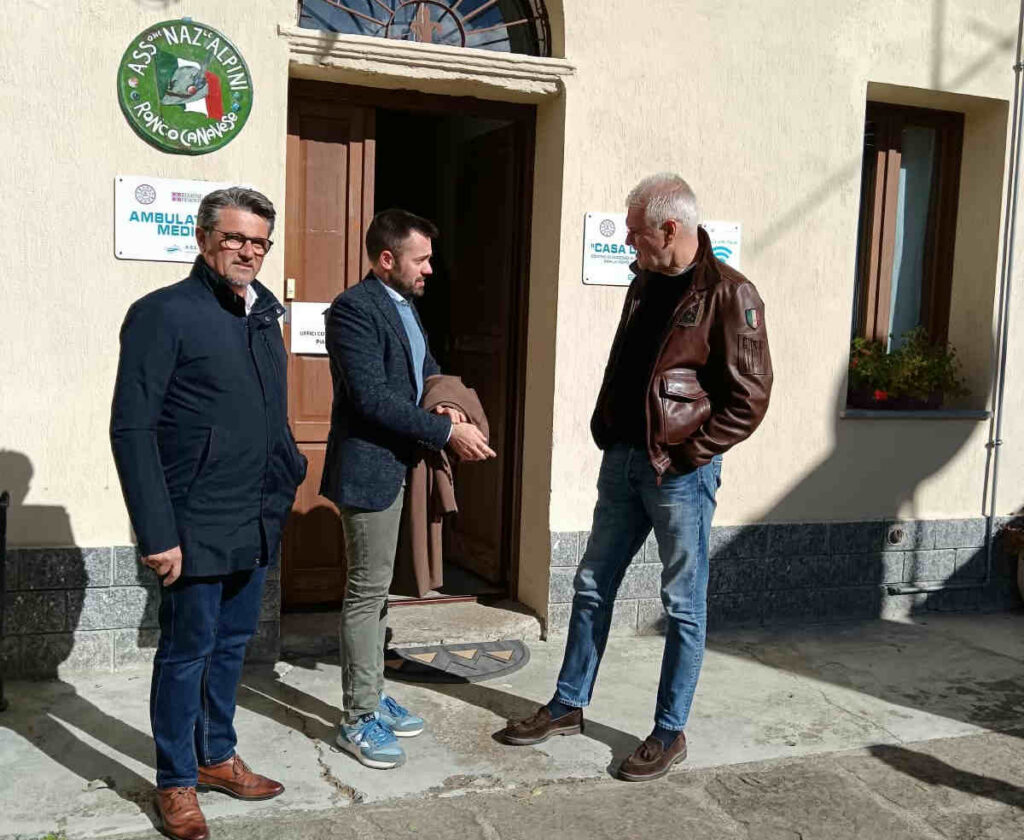 Ronco Canavese Zangrillo in visita